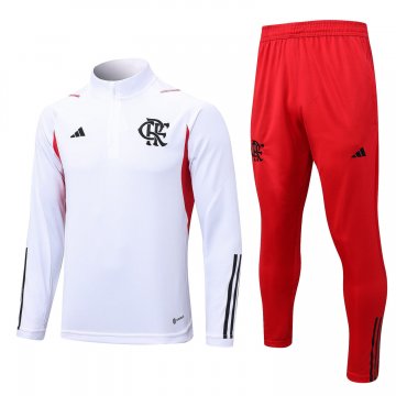 Flamengo 2023-24 White Soccer Training Suit Men's