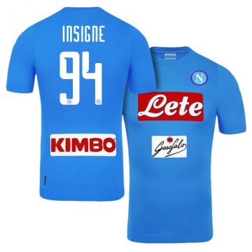 2016-17 Napoli Home Blue Football Jersey Shirts #94 Roberto Insigne