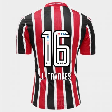 2016-17 Sao Paulo Away Red Football Jersey Shirts Gilberto #17 [Sao-Paulo-bt051]