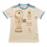 Argentina 2023 Campeon Mundial Commemorative White Soccer Jerseys Men's