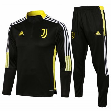 Juventus 2021-22 Black - Yellow Soccer Training Suit Men's