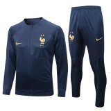 France 2022 Royal II Soccer Jacket + Pants Men's