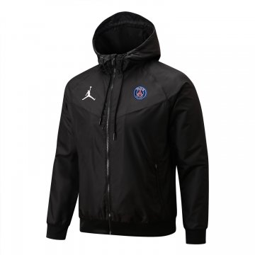 PSG x Jordan 2022-23 Black All Weather Windrunner Soccer Jacket Men's