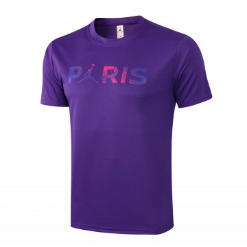 2021-22 PSG x Jordan Purple Short Football Training Shirt Men's [2021060043]