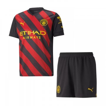 Manchester City 2022-23 Away Kid's Soccer Jerseys + Short