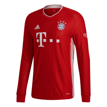 2020-21 Bayern Munich Home LS Men Football Jersey Shirts