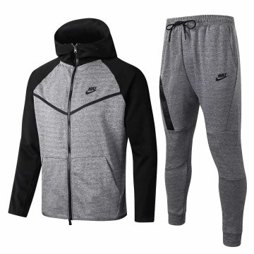 2020 Hoodie Grey Men's Football Training Suit(Jacket + Pants)