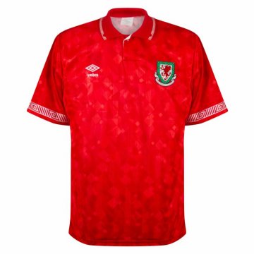 Wales 1991 Retro Home Soccer Jerseys Men's