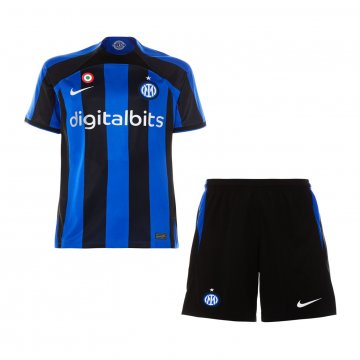 Inter Milan 2022-23 Home Kid's Soccer Jerseys + Short