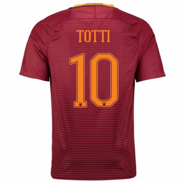 2016-17 Roma Home Red Football Jersey Shirts Totti #10