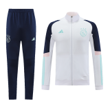 Ajax 2023/24 White Soccer Jacket + Pants Men's