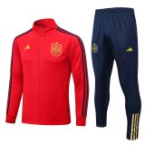 Spain 2022 Red Soccer Jacket + Pants Men's