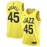 Utah Jazz 2022/2023 Yellow Icon Edition SwingMen's Jersey Men's (MITCHELL #45)
