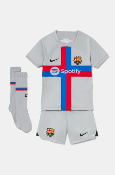Barcelona 2022-23 Third Soccer Jerseys + Shorts + Socks Kid's