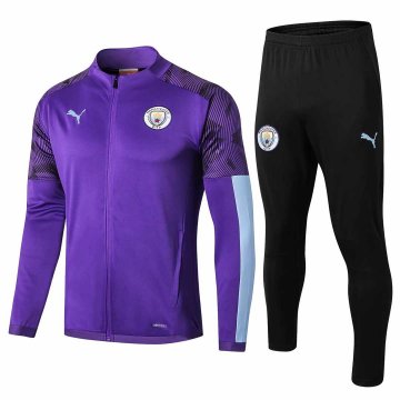 2019-20 Manchester City Purple Men's Football Training Suit(Jacket + Pants)