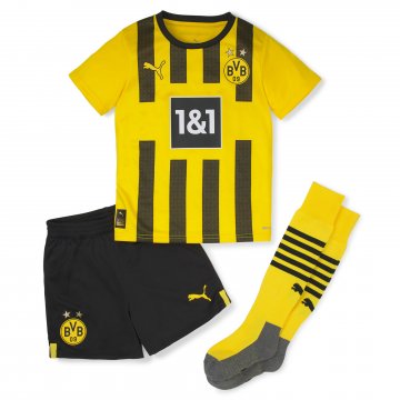 Borussia Dortmund 2022-23 Home Soccer Jerseys + Short + Socks Kid's