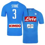 2016-17 Napoli Home Blue Football Jersey Shirts #3 Ivan Strinic