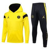 #Hoodie PSG x JORDAN 2023-24 Yellow Soccer Sweatshirt + Pants Men's