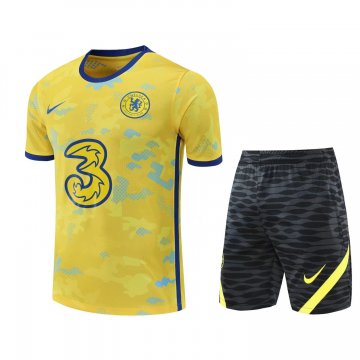 Chelsea 2022-23 Yellow Soccer Jerseys + Short Men's