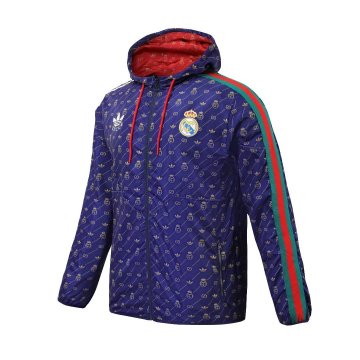Real Madrid x Gucci 2023-24 Royal All Weather Windrunner Soccer Jacket Men's