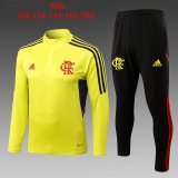 Flamengo 2022-23 Yellow Soccer Training Suit Kid's