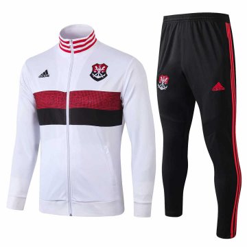 2019-20 Flamengo White Men's Football Training Suit(Jacket + Pants)