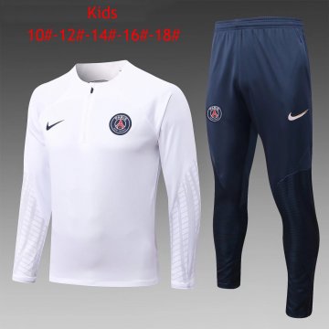 PSG White Soccer Training Suit Kid's 2022-23