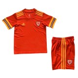 2020 Wales Home Kids Football Kit(Shirt+Shorts)