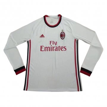 2017-18 AC Milan Away Men LS Football Jersey Shirts [916895]