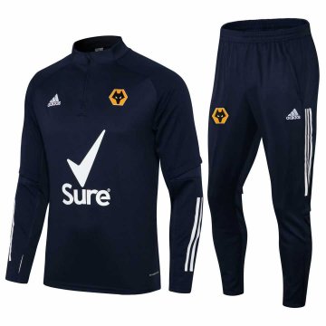 2021-22 Wolverhampton Navy Half Zip Football Training Suit Men's