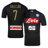 2016-17 Napoli Third Black Football Jersey Shirts #7 Jose Callejon