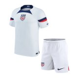 USA 2022 Home Soccer Jerseys + Short Kid's