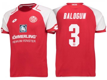 2017-18 FSV Mainz 05 Home Red Football Jersey Shirts Balogun #3