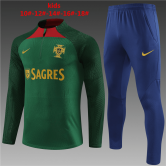 Portugal 2024 Green Soccer Training Suit Kid's