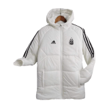 Argentina 2023 White Soccer Cotton Winter Jacket Men's