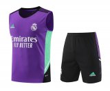 Real Madrid 2023-24 Purple Soccer Singlet + Short Men's