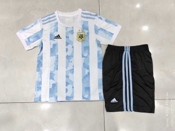 2020-21 Argentina Home Football Kit (Shirt + Shorts) Kid's