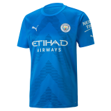 Manchester City 2022-23 Goalkeeper Blue Soccer Jerseys Men's