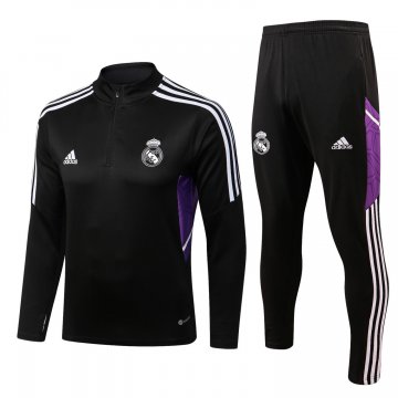 Real Madrid Black Soccer Training Suit Men's 2022-23
