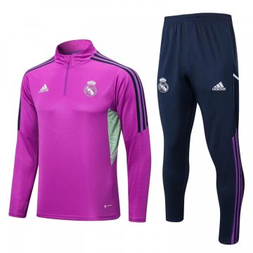 Real Madrid 2022-23 Purple Soccer Training Suit Men's
