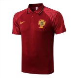 Portugal 2022 Burgundy Soccer Polo Jerseys Men's