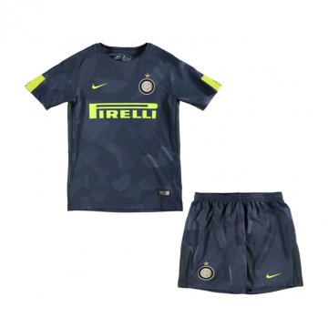 2017-18 Inter Milan Third Football Jersey Shirts Kids Kit(Shirt+Short)