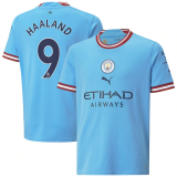 #Haaland #9 Manchester City 2022-23 Home Soccer Jerseys Men's