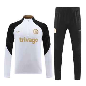 Chelsea 2023-24 White Soccer Sweatshirt + Pants Men's