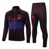 2019-20 Barcelona High Neck Purple Men's Football Training Suit(Jacket + Pants)