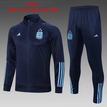 Argentina 2022-23 Royal Soccer Jacket + Pants Kid's