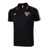Sao Paulo FC 2023-24 Black Soccer Polo Jerseys Men's