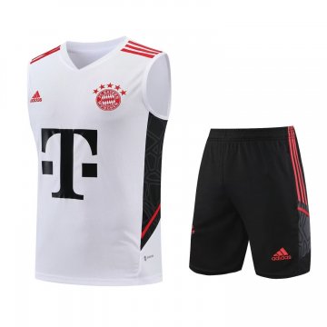 Bayern Munich 2022-23 White Soccer Singlet + Short Men's