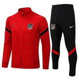 Atletico Madrid 2021-22 Red Soccer Training Suit Jacket + Pants Men's