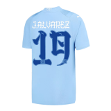 #J.ALVAREZ #19 Manchester City 2023/24 Japanese Tour Printing Home Soccer Jerseys Men's